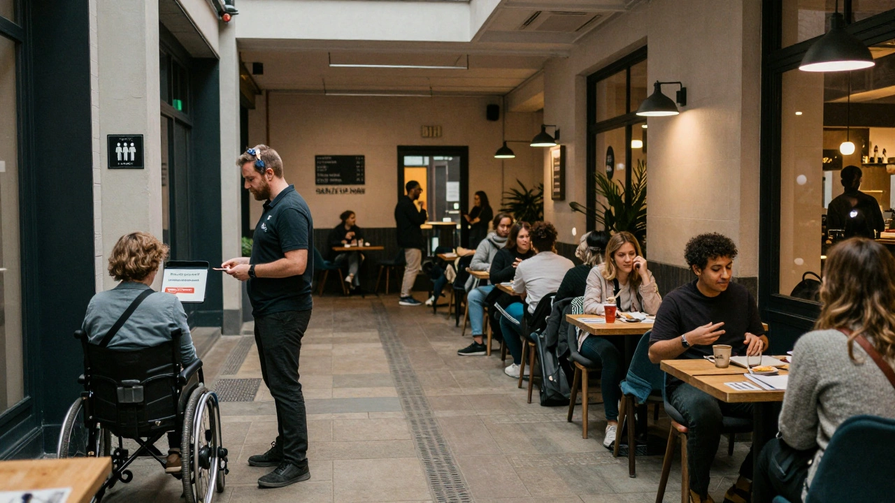 A welcoming venue where staff offer support, clear signage, and accessible features for all guests.